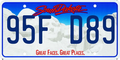 SD license plate 95FD89