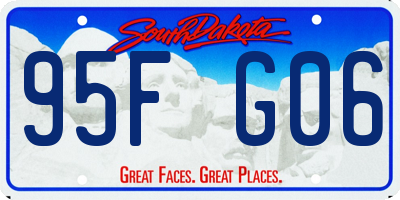 SD license plate 95FG06