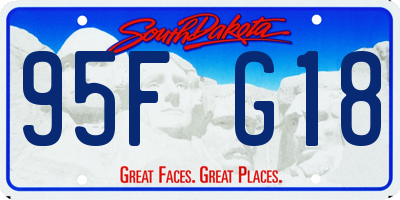 SD license plate 95FG18