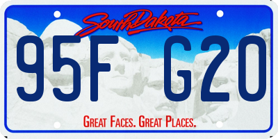 SD license plate 95FG20