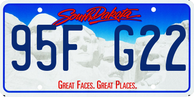 SD license plate 95FG22