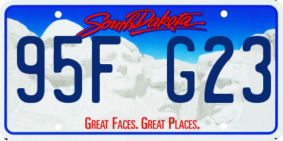 SD license plate 95FG23