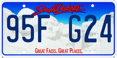 SD license plate 95FG24