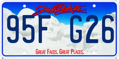SD license plate 95FG26