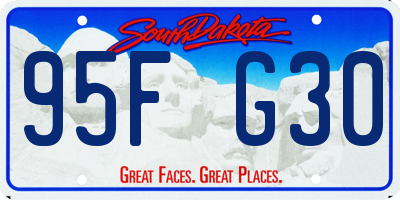SD license plate 95FG30