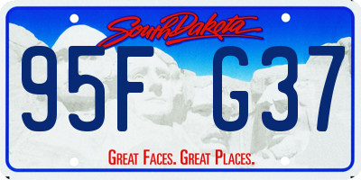 SD license plate 95FG37