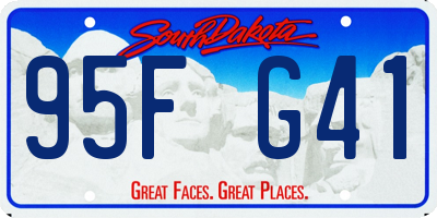 SD license plate 95FG41
