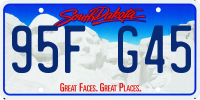 SD license plate 95FG45