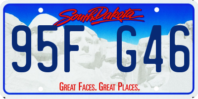 SD license plate 95FG46