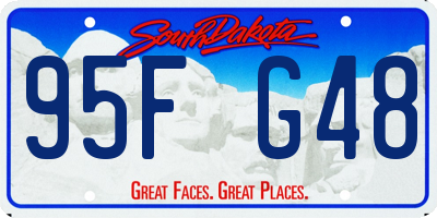 SD license plate 95FG48