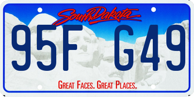 SD license plate 95FG49