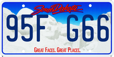 SD license plate 95FG66