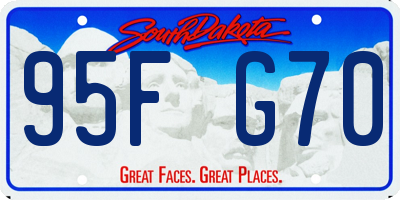 SD license plate 95FG70