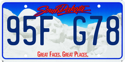SD license plate 95FG78