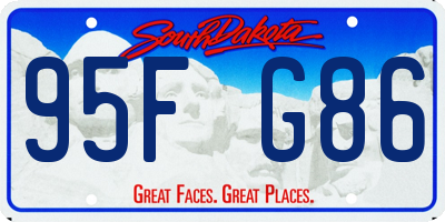 SD license plate 95FG86