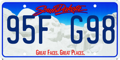 SD license plate 95FG98