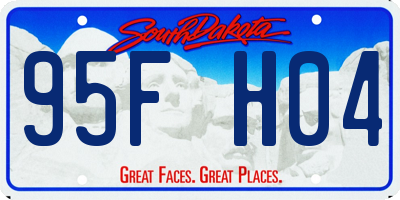 SD license plate 95FH04