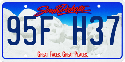 SD license plate 95FH37