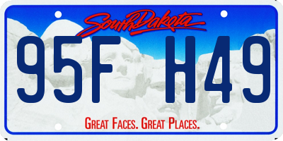 SD license plate 95FH49