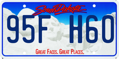 SD license plate 95FH60