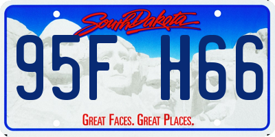 SD license plate 95FH66