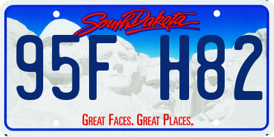 SD license plate 95FH82