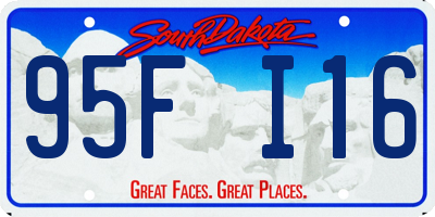 SD license plate 95FI16