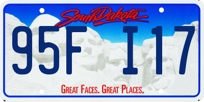 SD license plate 95FI17