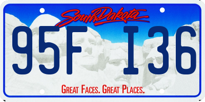 SD license plate 95FI36