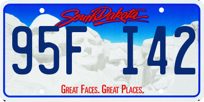 SD license plate 95FI42