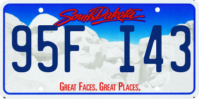 SD license plate 95FI43