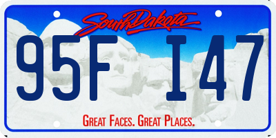 SD license plate 95FI47