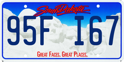 SD license plate 95FI67