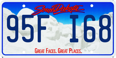 SD license plate 95FI68