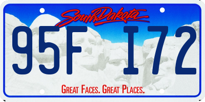 SD license plate 95FI72
