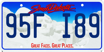 SD license plate 95FI89
