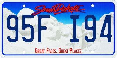 SD license plate 95FI94