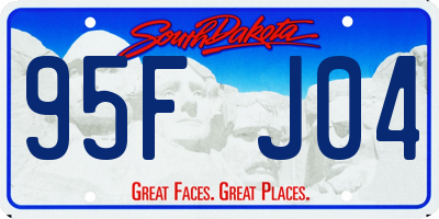 SD license plate 95FJ04