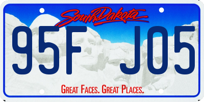 SD license plate 95FJ05