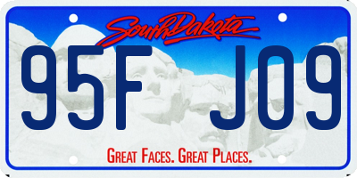 SD license plate 95FJ09