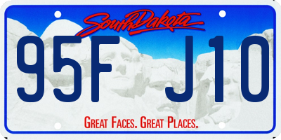 SD license plate 95FJ10