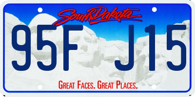 SD license plate 95FJ15