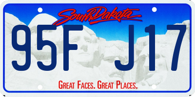 SD license plate 95FJ17