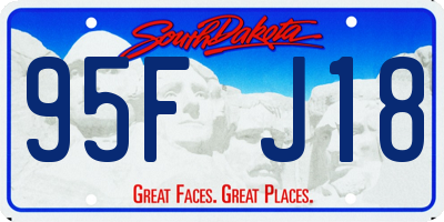 SD license plate 95FJ18