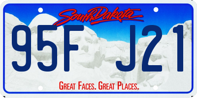 SD license plate 95FJ21