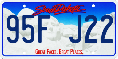 SD license plate 95FJ22