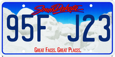 SD license plate 95FJ23