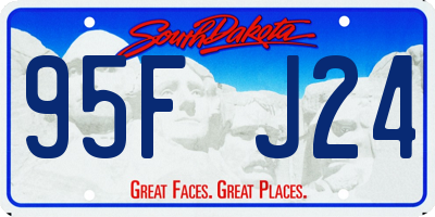 SD license plate 95FJ24