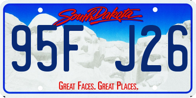 SD license plate 95FJ26