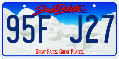 SD license plate 95FJ27